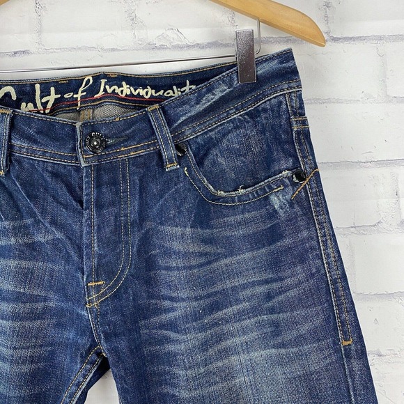 Cult of Individuality Jeans Men's 30x26‎ Trysten Bootcut Button Fly Distressed - Picture 4 of 16